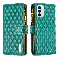 Custodia Portafoglio In Pelle Cover con Supporto B12F per Samsung Galaxy M23 5G Verde