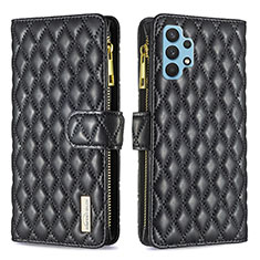 Custodia Portafoglio In Pelle Cover con Supporto B12F per Samsung Galaxy M32 5G Nero
