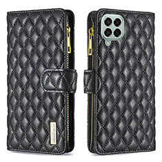 Custodia Portafoglio In Pelle Cover con Supporto B12F per Samsung Galaxy M33 5G Nero