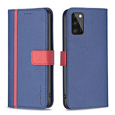 Custodia Portafoglio In Pelle Cover con Supporto B13F per Samsung Galaxy A41 Blu