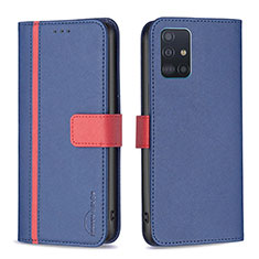 Custodia Portafoglio In Pelle Cover con Supporto B13F per Samsung Galaxy M40S Blu