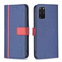 Custodia Portafoglio In Pelle Cover con Supporto B13F per Samsung Galaxy S20 Plus Blu