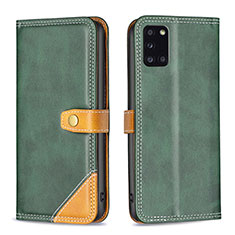 Custodia Portafoglio In Pelle Cover con Supporto B14F per Samsung Galaxy A31 Verde