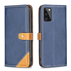 Custodia Portafoglio In Pelle Cover con Supporto B14F per Samsung Galaxy A41 Blu
