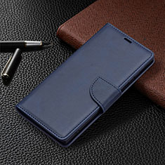 Custodia Portafoglio In Pelle Cover con Supporto B14F per Samsung Galaxy S22 Ultra 5G Blu