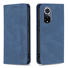 Custodia Portafoglio In Pelle Cover con Supporto B15F per Huawei Honor 50 5G Blu