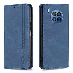 Custodia Portafoglio In Pelle Cover con Supporto B15F per Huawei Honor 50 Lite Blu