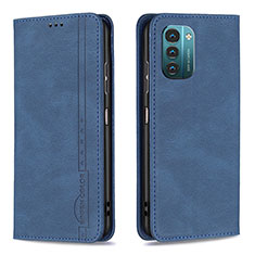 Custodia Portafoglio In Pelle Cover con Supporto B15F per Nokia G11 Blu