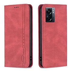 Custodia Portafoglio In Pelle Cover con Supporto B15F per OnePlus Nord N300 5G Rosso