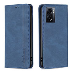 Custodia Portafoglio In Pelle Cover con Supporto B15F per Oppo A56S 5G Blu