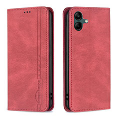 Custodia Portafoglio In Pelle Cover con Supporto B15F per Samsung Galaxy M04 Rosso