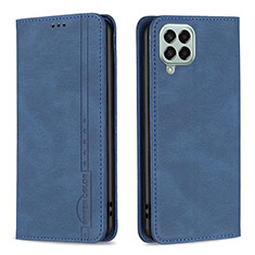 Custodia Portafoglio In Pelle Cover con Supporto B15F per Samsung Galaxy M33 5G Blu