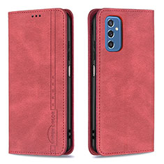 Custodia Portafoglio In Pelle Cover con Supporto B15F per Samsung Galaxy M52 5G Rosso