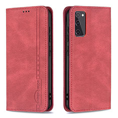 Custodia Portafoglio In Pelle Cover con Supporto B15F per Samsung Galaxy S20 FE (2022) 5G Rosso