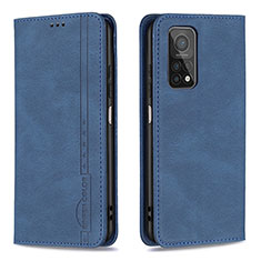 Custodia Portafoglio In Pelle Cover con Supporto B15F per Xiaomi Mi 10T 5G Blu
