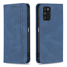 Custodia Portafoglio In Pelle Cover con Supporto B15F per Xiaomi Poco M3 Blu