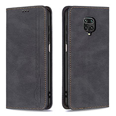 Custodia Portafoglio In Pelle Cover con Supporto B15F per Xiaomi Redmi Note 9 Pro Max Nero