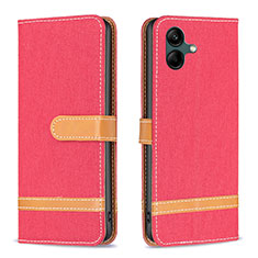 Custodia Portafoglio In Pelle Cover con Supporto B16F per Samsung Galaxy A04 4G Rosso