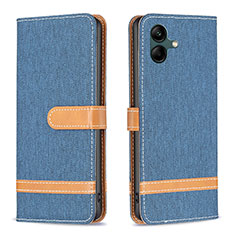 Custodia Portafoglio In Pelle Cover con Supporto B16F per Samsung Galaxy A05 Blu Notte