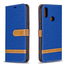 Custodia Portafoglio In Pelle Cover con Supporto B16F per Samsung Galaxy A10s Blu