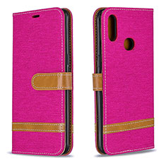Custodia Portafoglio In Pelle Cover con Supporto B16F per Samsung Galaxy A10s Rosa Caldo