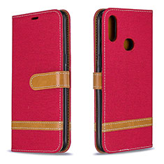 Custodia Portafoglio In Pelle Cover con Supporto B16F per Samsung Galaxy A10s Rosso