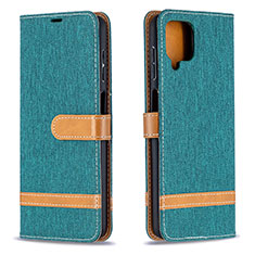 Custodia Portafoglio In Pelle Cover con Supporto B16F per Samsung Galaxy A12 Nacho Verde