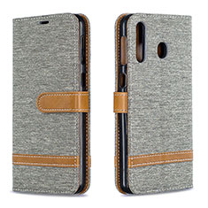 Custodia Portafoglio In Pelle Cover con Supporto B16F per Samsung Galaxy A40s Grigio