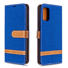 Custodia Portafoglio In Pelle Cover con Supporto B16F per Samsung Galaxy A41 Blu