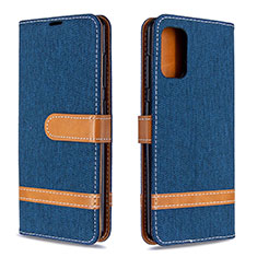Custodia Portafoglio In Pelle Cover con Supporto B16F per Samsung Galaxy A41 Blu Notte