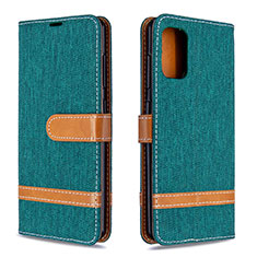 Custodia Portafoglio In Pelle Cover con Supporto B16F per Samsung Galaxy A41 Verde