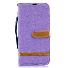 Custodia Portafoglio In Pelle Cover con Supporto B16F per Samsung Galaxy A50S Lavanda