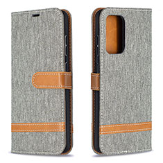Custodia Portafoglio In Pelle Cover con Supporto B16F per Samsung Galaxy A52 5G Grigio