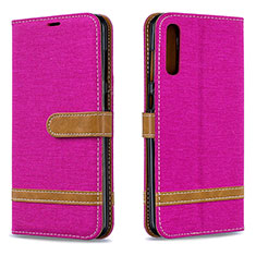 Custodia Portafoglio In Pelle Cover con Supporto B16F per Samsung Galaxy A70 Rosa Caldo