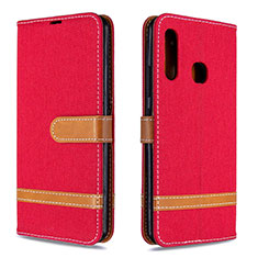 Custodia Portafoglio In Pelle Cover con Supporto B16F per Samsung Galaxy A70E Rosso