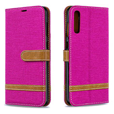 Custodia Portafoglio In Pelle Cover con Supporto B16F per Samsung Galaxy A70S Rosa Caldo
