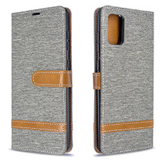 Custodia Portafoglio In Pelle Cover con Supporto B16F per Samsung Galaxy A71 4G A715 Grigio