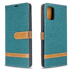 Custodia Portafoglio In Pelle Cover con Supporto B16F per Samsung Galaxy A71 4G A715 Verde