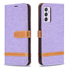 Custodia Portafoglio In Pelle Cover con Supporto B16F per Samsung Galaxy A82 5G Lavanda