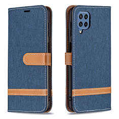 Custodia Portafoglio In Pelle Cover con Supporto B16F per Samsung Galaxy M32 4G Blu Notte