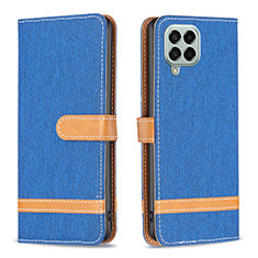 Custodia Portafoglio In Pelle Cover con Supporto B16F per Samsung Galaxy M33 5G Blu