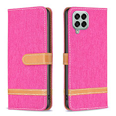 Custodia Portafoglio In Pelle Cover con Supporto B16F per Samsung Galaxy M33 5G Rosa Caldo
