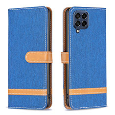 Custodia Portafoglio In Pelle Cover con Supporto B16F per Samsung Galaxy M53 5G Blu