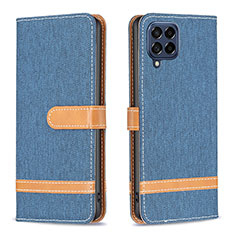 Custodia Portafoglio In Pelle Cover con Supporto B16F per Samsung Galaxy M53 5G Blu Notte