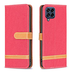 Custodia Portafoglio In Pelle Cover con Supporto B16F per Samsung Galaxy M53 5G Rosso