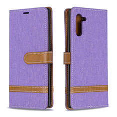 Custodia Portafoglio In Pelle Cover con Supporto B16F per Samsung Galaxy Note 10 5G Lavanda