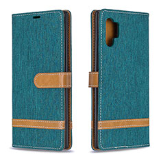 Custodia Portafoglio In Pelle Cover con Supporto B16F per Samsung Galaxy Note 10 Plus 5G Verde