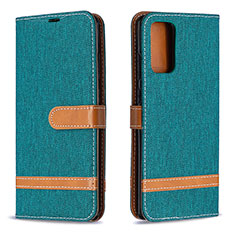 Custodia Portafoglio In Pelle Cover con Supporto B16F per Samsung Galaxy Note 20 5G Verde