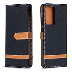 Custodia Portafoglio In Pelle Cover con Supporto B16F per Samsung Galaxy Note 20 Ultra 5G Nero