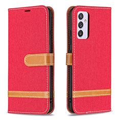 Custodia Portafoglio In Pelle Cover con Supporto B16F per Samsung Galaxy Quantum2 5G Rosso